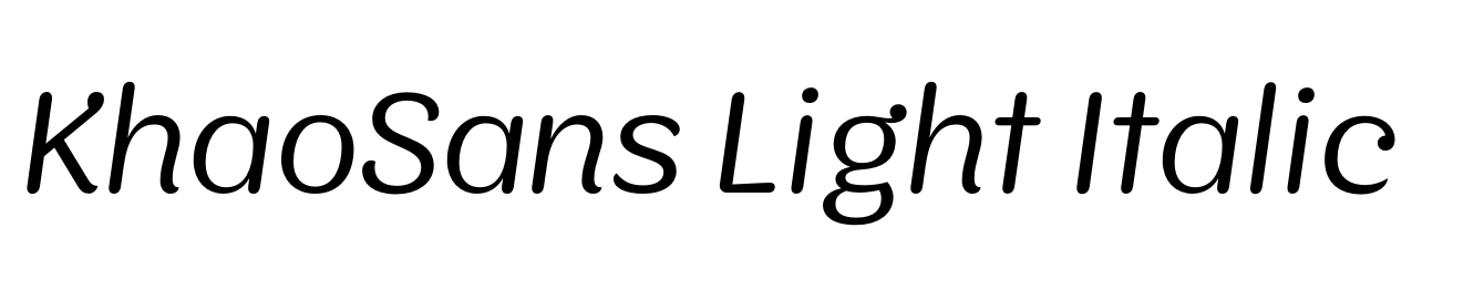 KhaoSans Light Italic